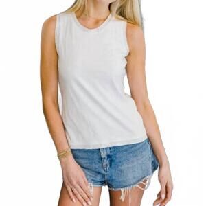 NEW ERIN GRAY rockstar tank top in white